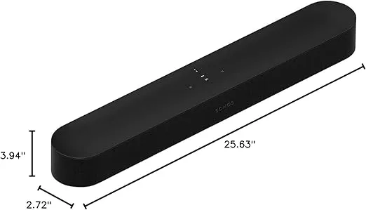 Sonos Beam Gen 2 - Black - Soundbar with Dolby Atmos