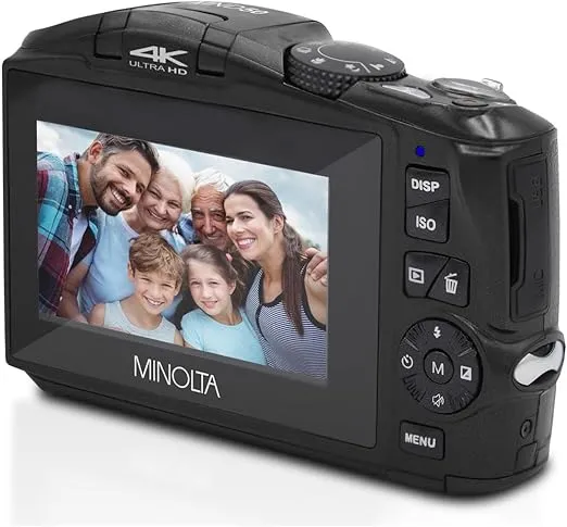 Minolta MND50 48 MP / 4K Ultra HD Digital Camera (Black)