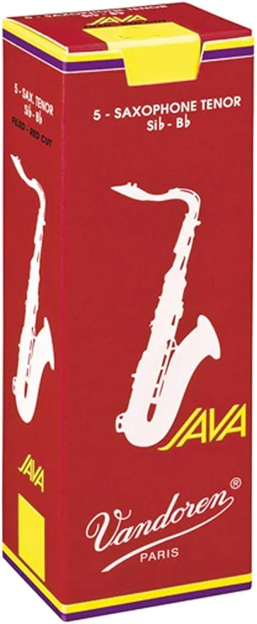 Vandoren SR274R Tenor Sax JAVA Red Reeds Strength 4; Box of 5