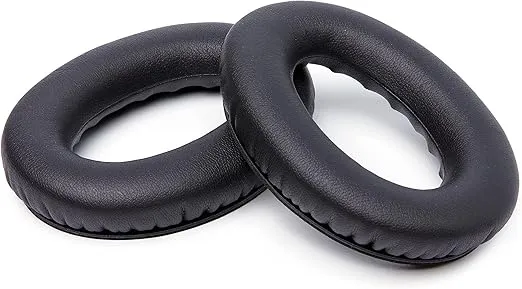 WC Wicked Cushions Upgraded Replacement Ear Pads for Bose QC35 & QC35ii (QuietComfort 35) Headphones & More - Softer Leather, Luxurious Memory Foam, Added Thickness, Extra Durability | Black