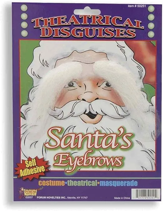 Forum Novelties, Santa Eyebrows Costume Accessory, One Size, Multicolor