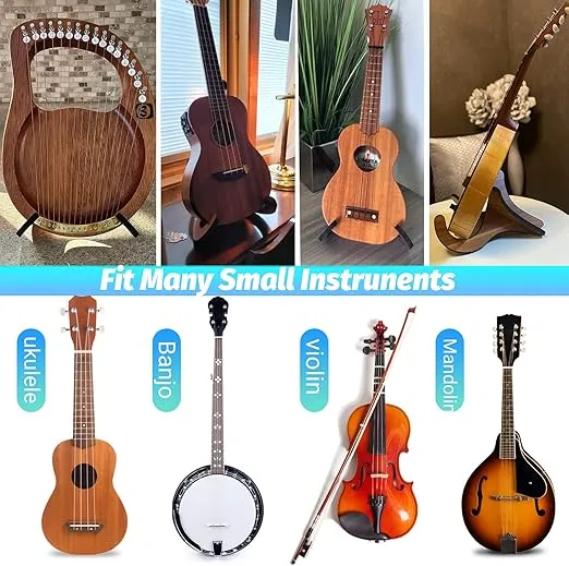 WOGOD Ukulele Stand Instrument Stand Folding Portable Stand for Mandolins and Violins .