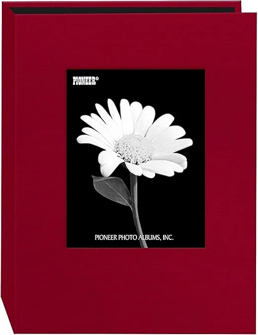 Pioneer Photo 24-Pocket Frame Cover Album for 5 by 7-Inch Prints, Apple Red Fabric