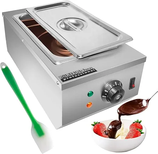 ALDKitchen Chocolate Tempering Machine | Electric Food Warmer | 1-Tank Chocolate Melting Pot | 9 Lbs (4 kg) Capacity | 110V