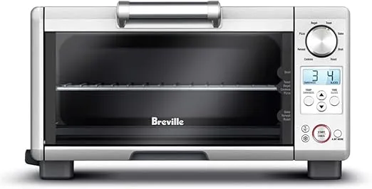 Breville the Mini Smart Oven®, Electric Countertop Toaster Oven, Small Portable Oven, BOV450XL, Brushed Stainless Steel