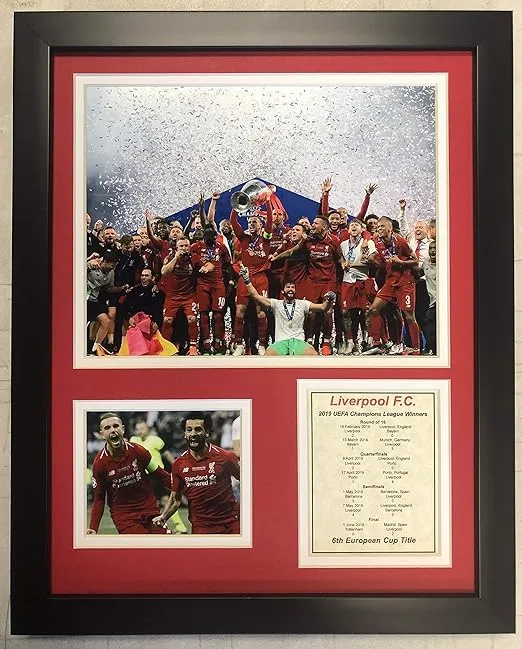 Legends Never Die Liverpool FC 2019 UEFA Champions League Champions Collectible | Framed Photo Collage Wall Art Decor