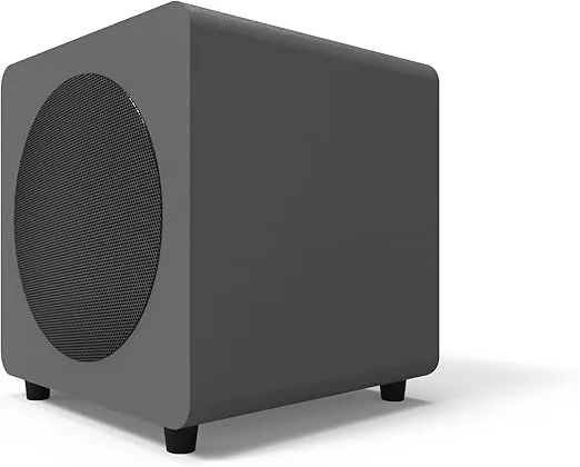 Kanto SUB8VMG Sealed Powered Subwoofer | 300W Peak Power | 8" Woofer | Matte Grey