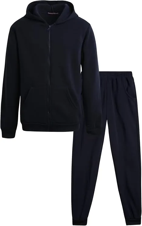 Coney Island Boys' Active Sweatsuit - 2 Piece Fleece Zip Hoodie Sweatshirt and Jogger Sweatpants - Activewear for Boys (5-16)