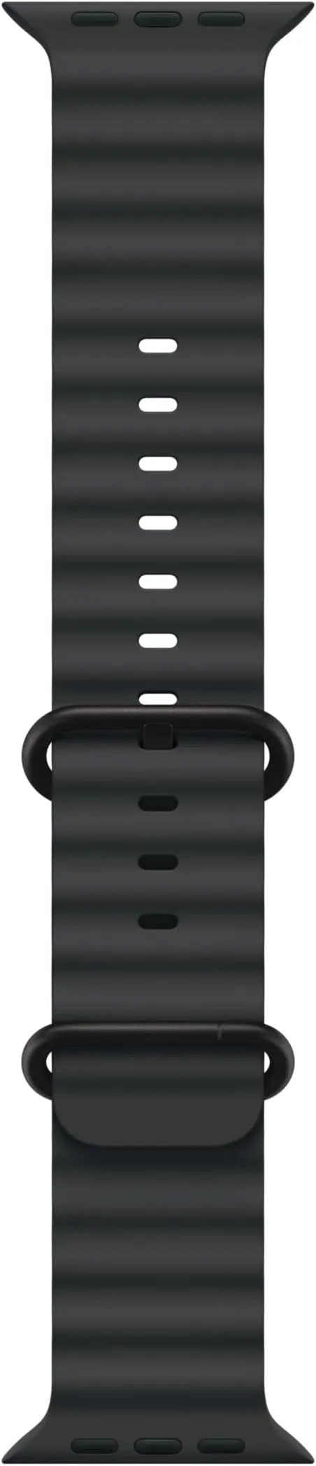 Apple Watch Band - Ocean Band (49mm) - Black with Black Titanium Finish - Regular