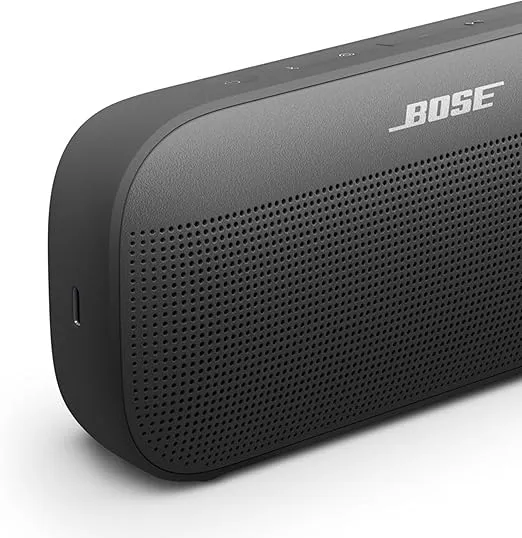 Bose New SoundLink Flex Portable Bluetooth Speaker (2nd Gen), Portable Outdoor Speaker with Hi-Fi Audio, Up to 12 Hours Battery Life, Waterproof and Dustproof, Black