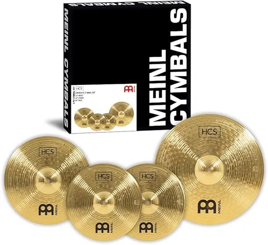 Meinl Cymbals HCS141620 HCS Cymbal Box Set Pack with 14-Inch Hi Hat Pair, 16-Inch Crash, 20-Inch Ride (VIDEO)