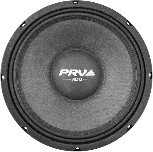 PRV AUDIO 10MR650A 10 Inch Midrange Speaker, 8 Ohm, 650 Watts, 97.5 db, 2.5 in Voice Coil Alto Series PRO Audio Mid Range Loudspeaker (Single)