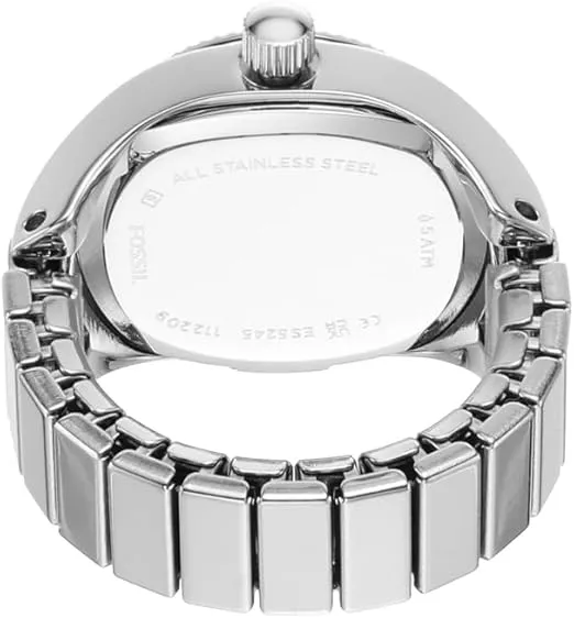 Fossil Women's Watch Ring with Two-Hand Analog Display and Stainless Steel Expansion Band