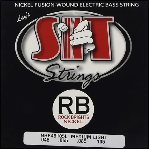 SIT Strings Fusion Wound Nickel Bass Guitar Strings (S.I.T.), 4-String Bass Medium-Light 45-105, NRB45105L