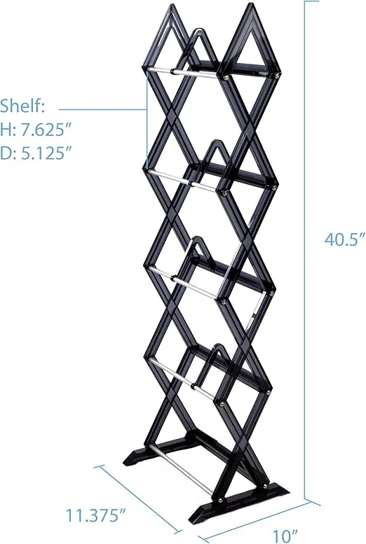 Atlantic Mitsu 5-Tier Portable Media Storage Rack – Protects & Organizes Prized Music, Movie & Video Games Collections, Smoke (Updated)