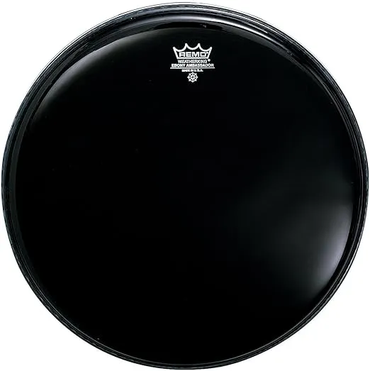 Remo ES001500 Ebony Ambassador Drum Head, 15-Inch