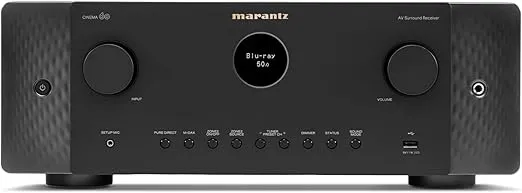 Marantz Cinema 60 7.2-Ch Receiver (100W X 7) - 4K/120 and 8K Home Theater Receiver, Built-in Bluetooth, Wi-Fi & HEOS Multi-Room, Supports Dolby Atmos & DTS:X