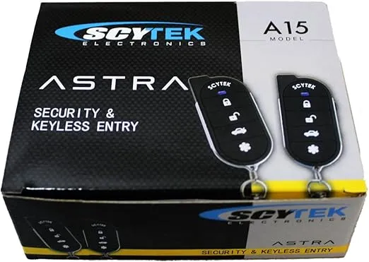 Scytek A15 Keyless Entry Car Alarm Security System, 2 Key Fob Remote Controls