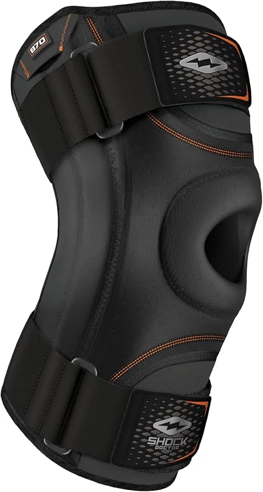 Shock Doctor 870 Knee Brace, Knee Support for Stability, Minor Patella Instability, Meniscus Injuries, Minor ligament Sprains for Men & Women, Sold as Single Unit (1)