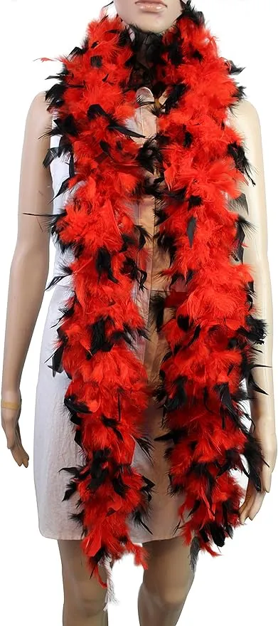 60 Gram, 2 yards Long Chandelle Feather Boa Great for Party, Wedding, Halloween Costume, Christmas Tree, Decoration