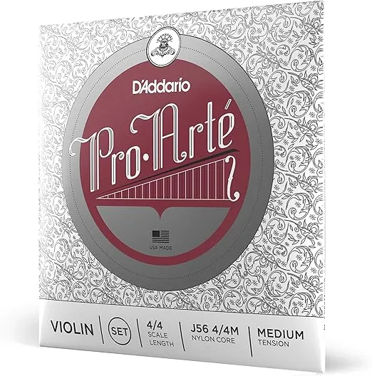 D'Addario J56 4/4M Pro-Arte Nylon violin Strings, Medium