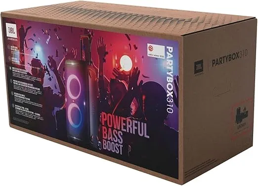 JBL Partybox 310 - Portable Party Speaker with Long Lasting Battery, Powerful JBL Sound and Exciting Light Show,Black