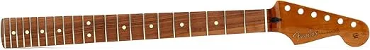 Fender Stratocaster Neck, Roasted Maple, Flat Oval, 22 Jumbo Frets, Pau Ferro Fingerboard