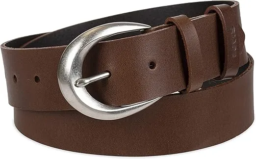 Levi's Women's Casual Soft Leather Jean Belt with Rounded Buckle