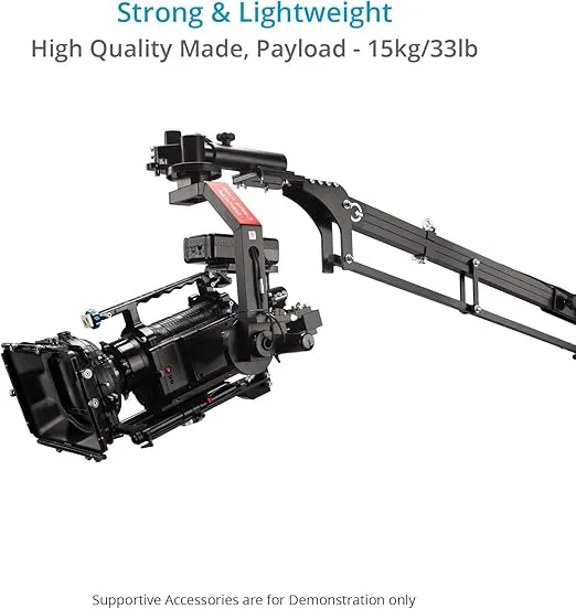 Proaim Alphabet 21ft Jib Crane for DSLR Video Camera, Pan Tilts, Fluid Heads & Gimbals. Adapts Different Lengths, Stable & Secure. Smooth Pan/tilt Moves, for Wide-Angled Pan & Aerial Shots (P-A21-J)