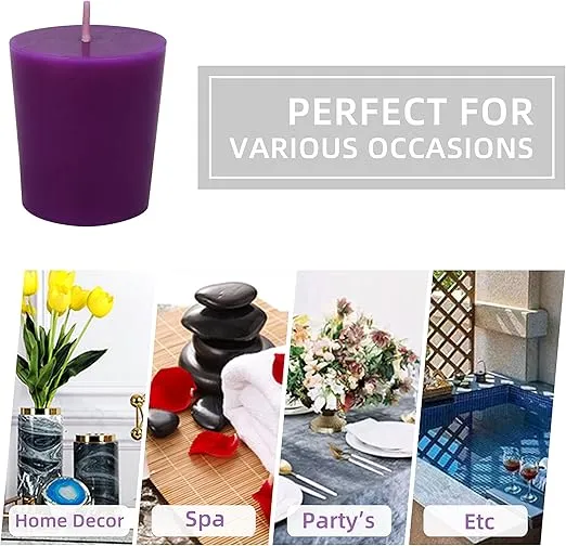 12-Piece Votive Candles, Purple