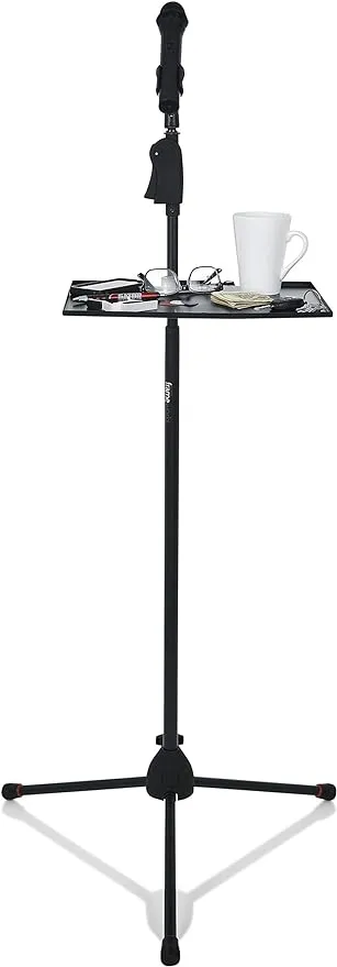 Gator FrameworksCases Microphone Stand Clamp-On Utility 15" x 11" Surface Area with 10 Pound Weight Capacity, Black, 11" x 15" Shelf (GFW-SHELF1115)