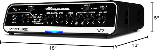 Ampeg Venture V7 Bass Guitar Head, 700 Watts