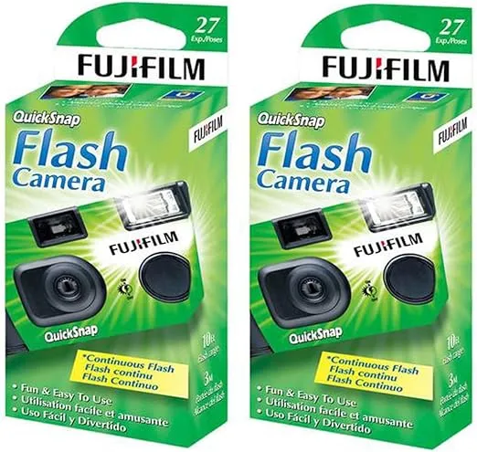 Fujifilm QuickSnap Flash 400 One Time Use 35mm Camera with Flash, 27 Exposures, 6-Pack