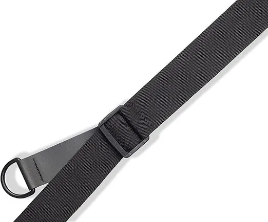 Levy's Leathers Right Height Guitar Strap with RipChord Quick Adjustment Technology; 3" Wide Ergonomic Padded Leather - Black (MRHSS-BLK)