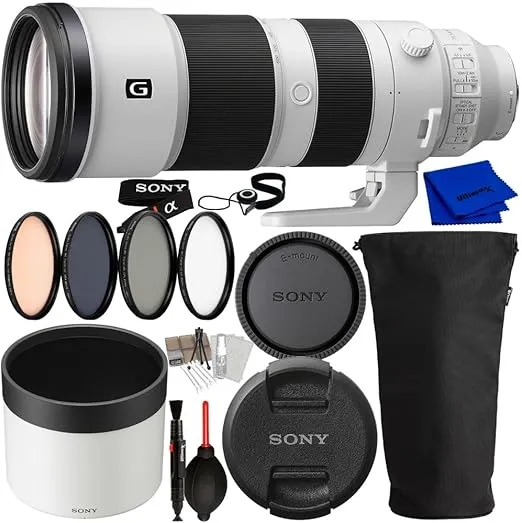 S0NY Sony FE 200-600mm f/5.6-6.3 G OSS Lens with Manufacturer Accessories, Variable Neutral Density Filter, Ultraviolet Cap Keeper, Air Pump/Dust Blower & Deluxe Equipment Maintenance Kit