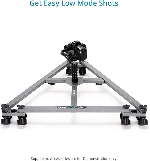 PROAIM Swift Video Camera Track Dolly System for Filmmakers. 28'' Central Distance. Payload up to 159kg / 350lb (SWFT-DL)