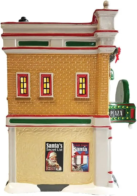 Department 56 Original Snow Village National Lampoon's Christmas Vacation Premiere at Plaza Theatre Lit Building, 8.9 Inch, Multicolor