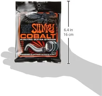 Ernie Ball Skinny Top Heavy Bottom Slinky Cobalt Electric Guitar Strings, 10-52 Gauge (P02715)