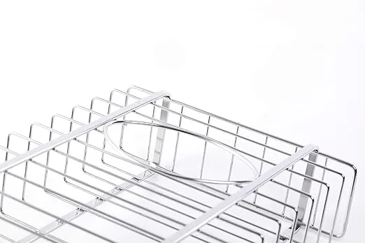 Durable Chrome Metal Grocery Bag Holder – Multi-Functional Over-The-Cabinet and Over-The-Door Organizer for Maximizing Kitchen Storage, Ideal for Neatly Storing and Recycling Plastic Bags with Ease