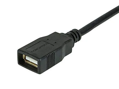 Monoprice USB Type-A to USB Type-A Female 2.0 Extension Cable - 6 Feet - Black (3 Pack) 28/24AWG, Gold Plated Connectors