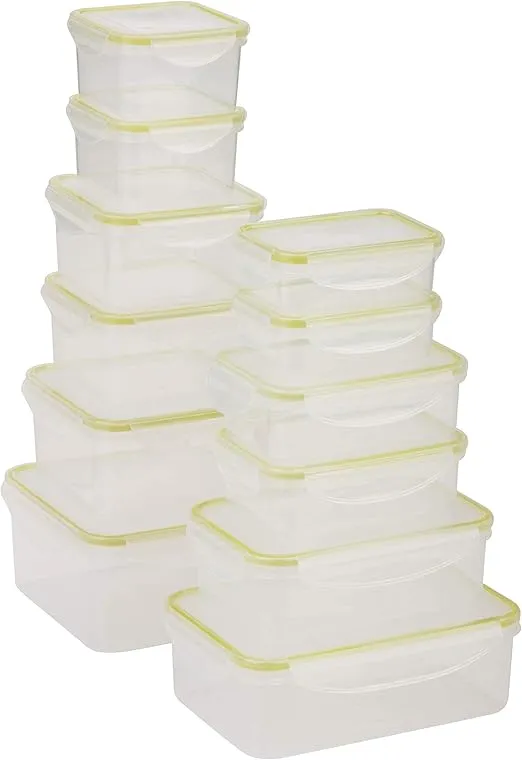 Honey-Can-Do 24pc Snap-Lock Food Storage KCH-03827 Clear