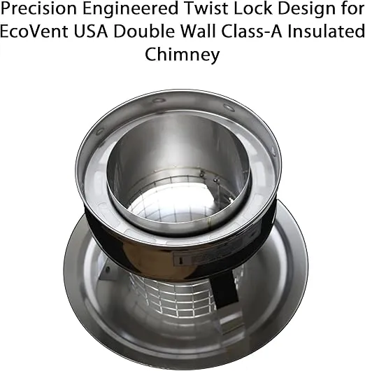 AllFuelHST Chimney Cap with Spark Screen for 8" Inner Diameter Chimney Pipe