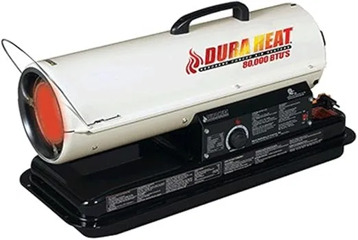 Dura Heat DFA80T 80K BTU Kero Forced Air Heater with Carrying Handle