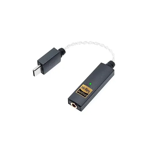 iFi GO link - DAC & Amplifier - USB-C to 3.5mm Adapter - Improve Headphone Sound from any Device - Gold-plated 3.5mm Headphone Socket – Flexible Cable - Supports Hi-Resolution 32-bit/384kHz/DSD256/MQA