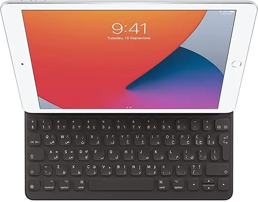 Apple Smart Keyboard: iPad Keyboard and case for iPad Pro 10.5-inch, iPad Air (3rd Generation), and iPad (7th, 8th, and 9th Generation), Comfortable Typing Experience, Arabic - Black