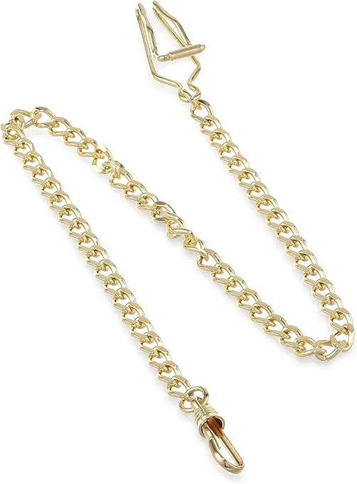 Charles-Hubert, Paris 3547-G Gold-Plated Pocket Watch Chain