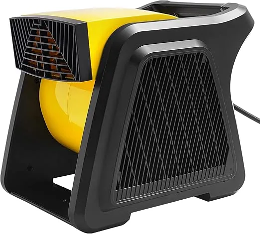 VEVOR Pivoting Utility Fan, 600 CFM High Velocity Floor Blower for Drying, Cooling, Ventilating, Exhausting, 300° Blowing Angle Air Mover, Portable Carpet Dryer Fan for Home, Work Shop