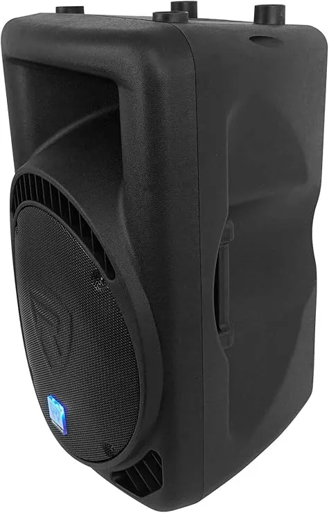 (2) Rockville RPG15BT 15" 2000w Powered Bluetooth/USB DJ Speakers+Stands+Cables