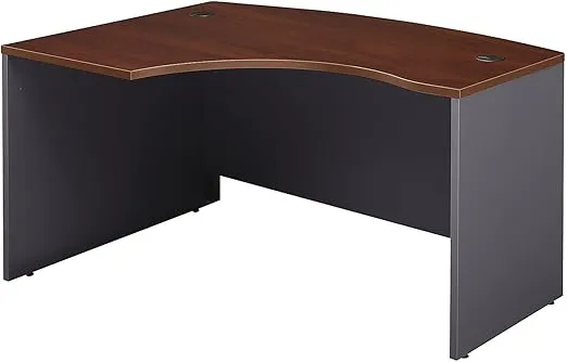 Bush Business Furniture Series C Collection 60W x 43D Left Hand L-Bow Desk Shell in Hansen Cherry