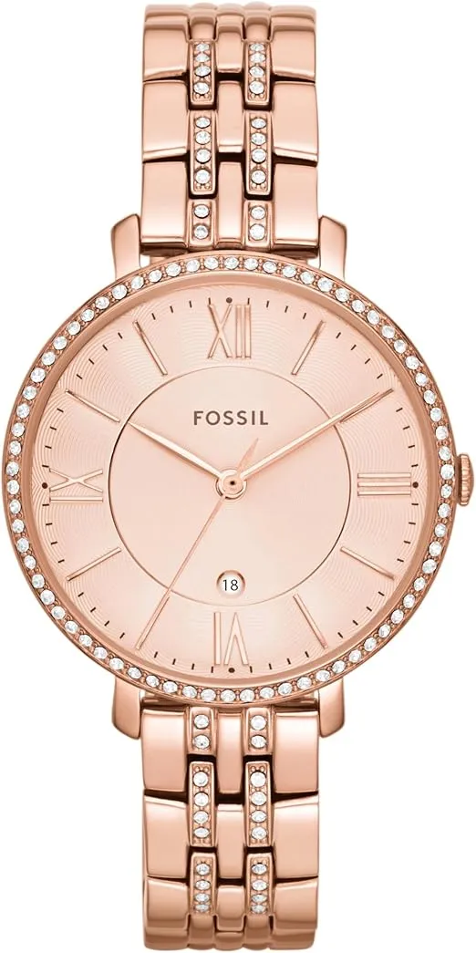 Fossil Jacqueline Women's Watch with Stainless Steel or Leather Band, Analog Watch Display